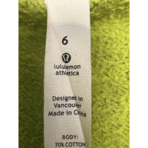 Lululemon Women’s Zip Up Hooded Heavy Scuba Jacket Gray/Green Logo Size 6 - Picture 7 of 7